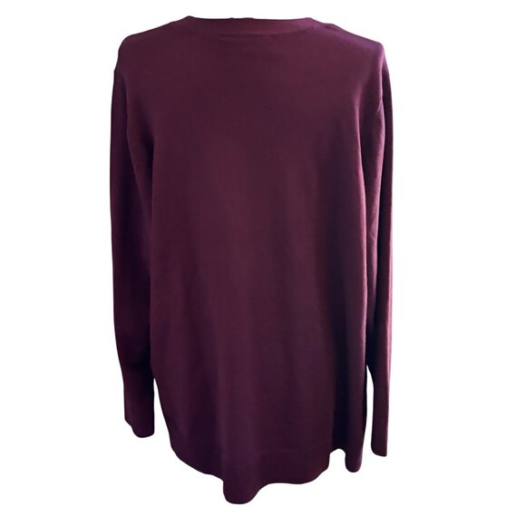 Lane Bryant Women's Size 22/24 Burgundy Red Open Front Cardigan NWT - Picture 3 of 7